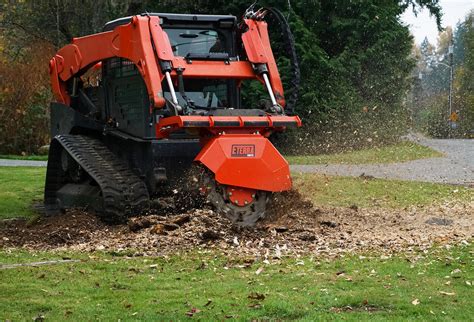 skid steer mounted stump grinder|grinder attachment for skid steer.